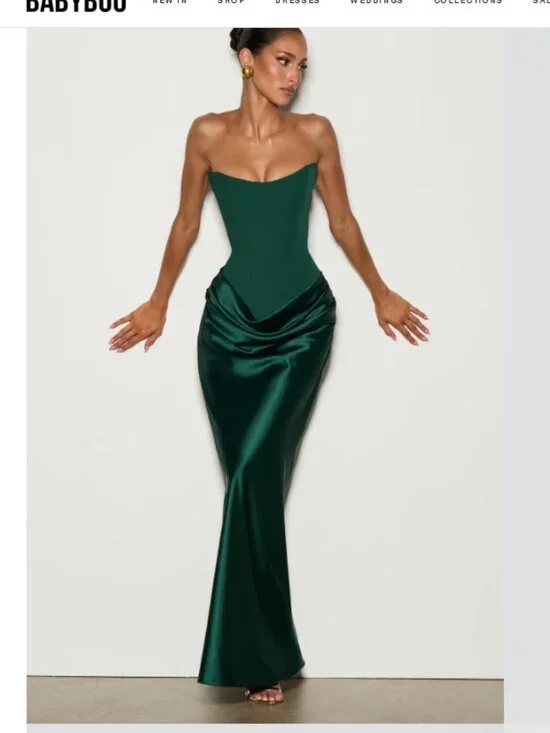 Babyboo Maggie Maxi Dress in Emerald - Picture 3 of 6